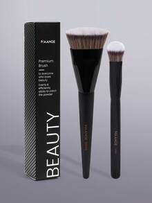 MAANGE 1/2/4/5/7件套专业面部化妆刷，包括斜角锥形粉底刷、轮廓刷、散粉刷、眼影刷和遮瑕刷，采用柔软纤维材质，方便携带，是旅行的理想之选，也是送给女性和女孩的礼物。这款化妆刷套装包含各种化妆工具，是完整的化妆套装、化妆刷套装、化妆礼品套装等。 - 黑色 - 查看 16