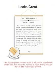 1 件托尔金《双子塔》中的名言 - 帆布艺术海报 - 无框墙壁装饰，适用于客厅、卧室和家庭办公室 - 复古和现代风格，页面和房间装饰 - 彩色 - 查看 9