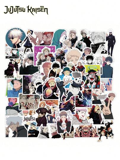 Crunchyroll 50PCS  Officially Licensed Itadori Yūji Sticker Cartoon Waterproof Decals For Water Bottles Laptop Computer Cool Sticker For Fans Great For Mom Dad Grand Mother Father Teacher Sister Brother Friend Funny Valentine's Day Gifts