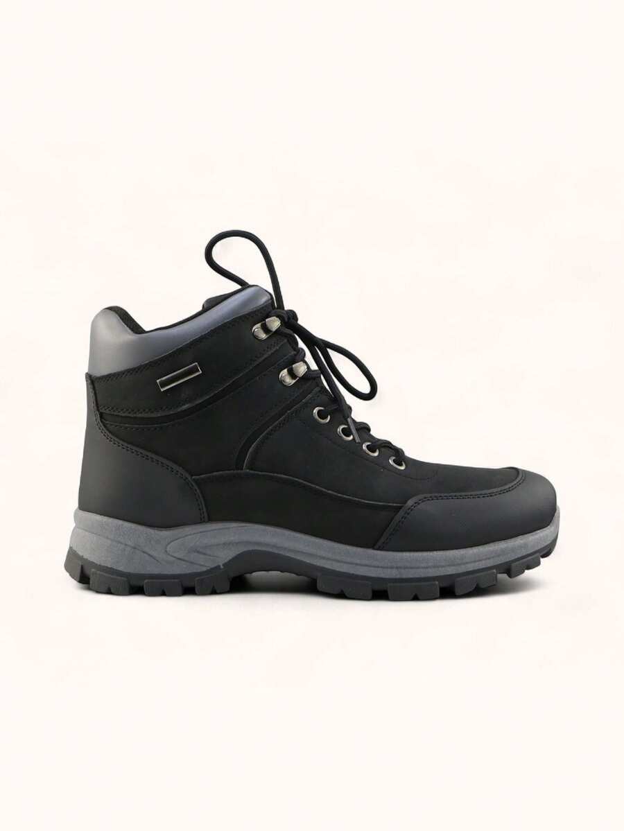 Men's Classic Work Boots, High-Top Lace-Up Non-Slip Hiking Boots