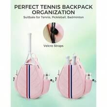 Tennis Bag Water Resit Tennis Backpack For Women Men Quilted Crossbody Sling Design For Tennis Pickleball Badminton Rackets - Pink - View 6