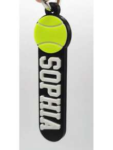 3D Printed Plastic Personalized Tennis Keychain/Keyring/Bag Tag/Name Tag