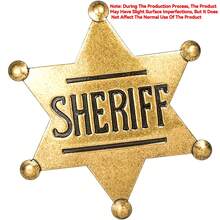 Distintivo dello sceriffo, decorazione da festa da cowboy, il miglior regalo per feste di Natale per gli amici