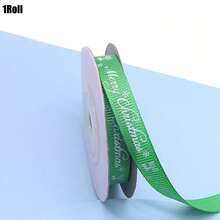 1 pezzo/3 pezzi/6 pezzi 1cm*500cm Nastro natalizio con decorazioni di alberi di Natale e fiocchi di neve per confezioni regalo di Natale