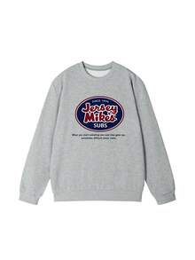 1pc Women's Casual Loose Fit English Print Pattern Crew Neck Sweatshirt, Versatile For Daily Wear, Autumn/Winter