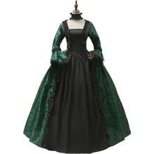 中世纪宫廷复古连衣裙角色扮演服装维多利亚时代连衣裙演出服万圣节服装春季 - 紅色 - 查看 28