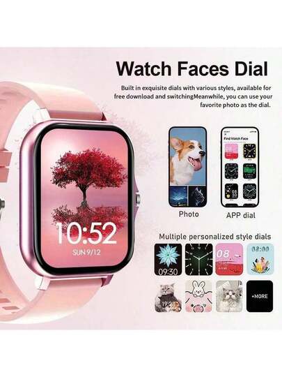 New Full Touch HD Slimme Horloge (Dial, Answer) Wireless Call Function, Massive Faces, Exercise Monitoring, Message Reminder View, Multiple App Reminders, roid IOS Phones, Perfect Men Women view 4