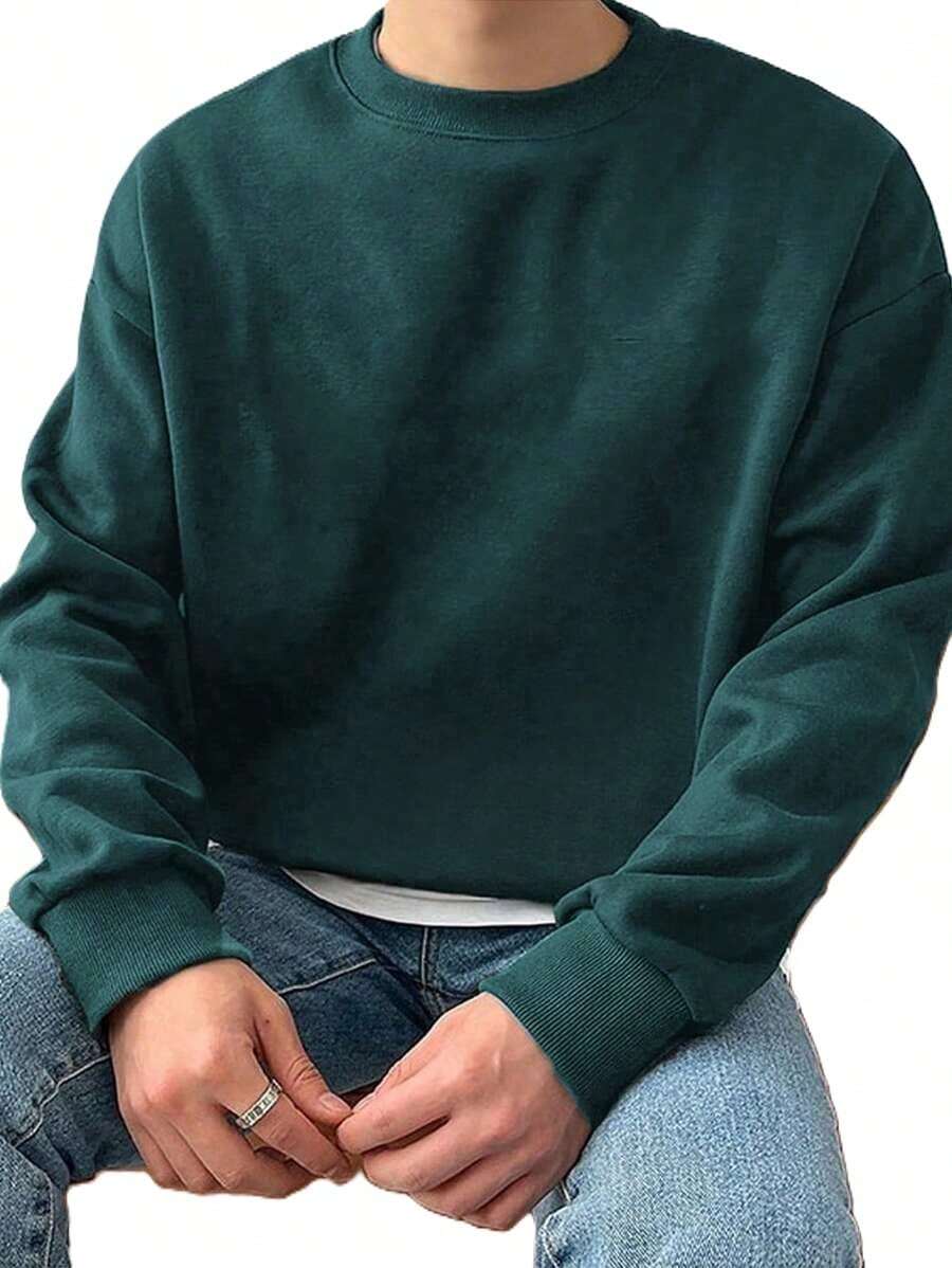 Bald Sweatshirt Streetwear Unisex Men's Sweater Style - 軍綠色 - 查看 1