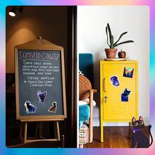 Colorful Space Galaxy Cat Accessories Decoration Fridge Magnet(12 Pack) Fun Tie Dye Merch Party Supplies Accessory Gifts Cruise Door Room Decor  Bumper Cabinets Sticker Decal Reusable - 彩色貓 - 查看 5