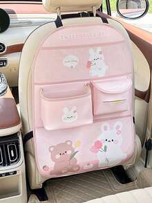 1 geantă de depozitare pentru spătarul scaunului auto, husă organizatoare auto suspendată cu design de ursuleț Tulip Rabbit - Spatar de depozitare - Vizualizare 14