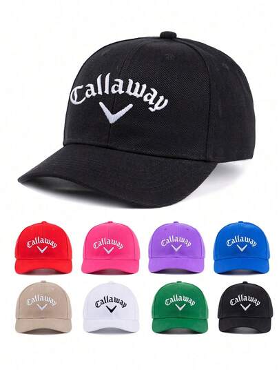 1pc Men's Embroidered Logo Baseball Cap, Casual Streetwear Hat For Traveling, Spring & Fall