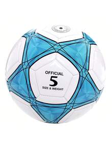 Soccer Ball For Adults Size 5 Of Excellent Quality - Blue / White - View 1