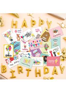 20pcs Bulk Birthday Cards With Envelopes - 4x6 Assorted Designs, Vibrant Colors & Unique Themes (Cute Animals, Cakes, Parties) - Personalizable Blank Inside For Messages - Perfect For Birthdays, Thank You Notes, Celebrations, Funny Birthday Cards, Celebration Stationery, Festive Card Designs, Colorful Illustrations