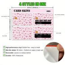 1 pieza Pegatina realista de tarjeta de crédito con estampado de leopardo, pegatina DIY de alta gama, mismo estilo que las blogueras de maquillaje, imprescindible para los amantes del estampado de leopardo, decora la tarjeta de transporte, la tarjeta universitaria, la tarjeta de crédito