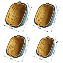 6-8pcs/Set Double Layer Thick Washing Basin Drain Basket, Multi-Function Fruit Plate, Living Room Home Kitchen New Fruit Washing Basket - Drain Basket - View 10