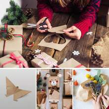 ¡RecomendadoRollo Papel Kraft 45cm x 1000cm, MNNHQ Papel Kraft Marrón para Envolver Regalos, Papel Envoltura Kraft Rollo Ideal para DIY, Decoración, Paquete, Regalos Manualidades, Artesanía¡Top de Temporada - 1 - Ver 4