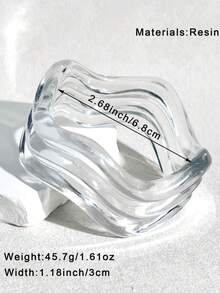 1 件时尚女士树脂手链，简约设计适合日常佩戴和派对（尺寸偏差 3 毫米/0.11 为正常现象） - 多色A - 查看 15