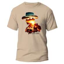 camisa moda chapeu cowboy country camiseta unissex - Preto - Visão 4