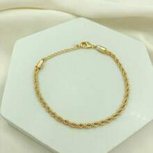 Braided Baiano Cord Bracelet, Semi-Jewelry Plated In 925 Silver And 18K Gold - Vàng - Xem 8