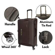 Equipaje ORLACS, Juego de Maletas 20+24+28, Set de Tres Piezas, Material de Nailon, Ultra-Ligero, Carrito de Aluminio, Asa Única, Cerradura, Cremallera Doble Expandible, Gran Capacidad de Almacenamiento, Ruedas Universales Silenciosas de 360 Grados, Alta Calidad, Duradero, Impermeable, Resistente al Desgaste y a los Arañazos, Marca Europea, Diseño Europeo, Productos de Primera Calidad