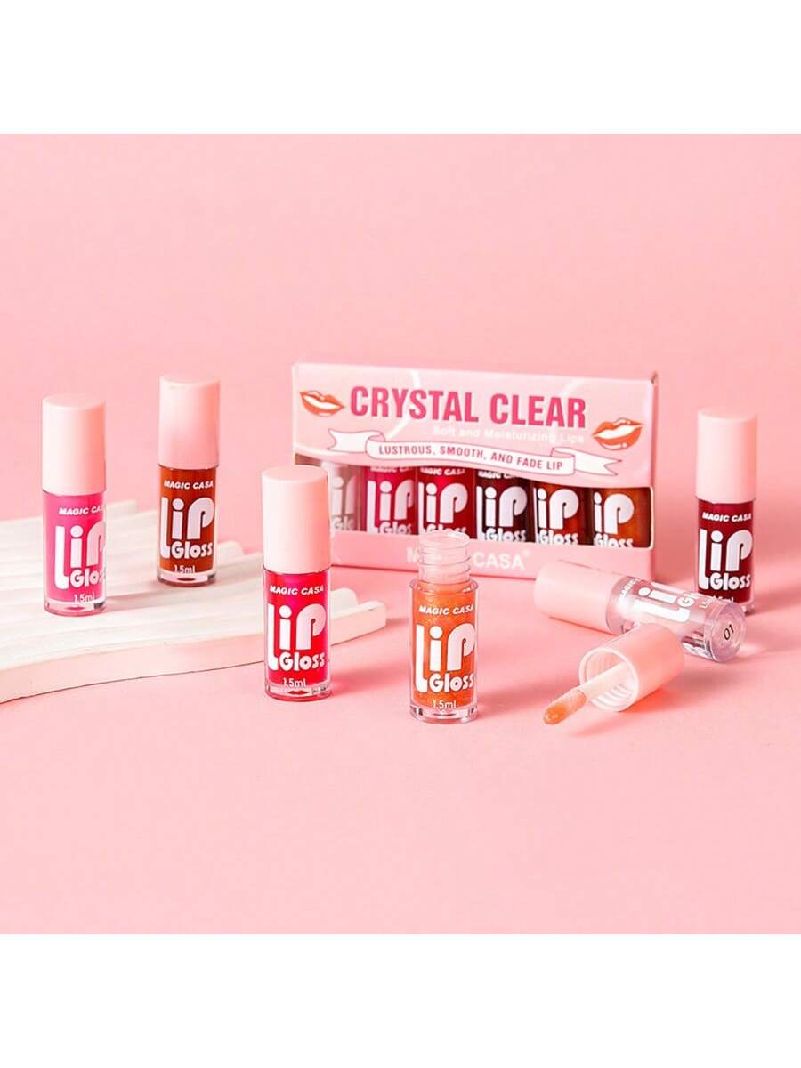 6 قطع مجموعة بلسم الشفاه المرطب، يمنع التقشر والتش...