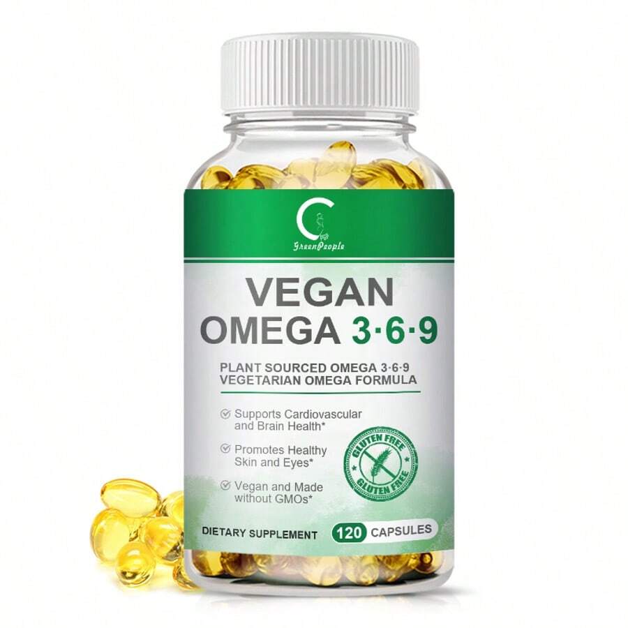 B BEWORTHS 2000mg Omega 3, 6, 9 Supplement - Hypoallergenic, Supports Cardiovascular, Liver, Brain, Muscle, Light Beige, Emotional Health, Highly Purified Omega, 120 Softgels - Trang phục xanh mới - Xem 1