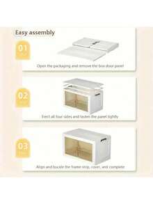 60cm/4layers Foldable Storage Box With Wheels And Magnetic Doors - Plastic Covered Storage Box, Space-Saving Design, Suitable For Clothes, Snacks, Camping Supplies - Modern Home And Outdoor Storage And Organization, Modern Aesthetics. - White - View 7