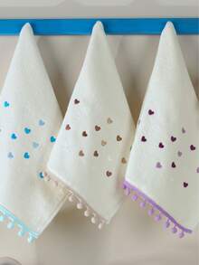 100% Cotton 3-Piece Kitchen & Bathroom Towel Set – 30x50 Cm Soft, Absorbent, Durable And OEKO-TEX Certified Multi-Purpose Towels – MADE IN TURKEY - White - View 2