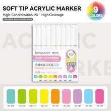 Set di 171 colori di pennarelli acrilici liquidi diretti Languo, penne riempitive con testina morbida e capacità elevata, colori macaron, grigio, marrone e colorati, adatti per studenti, pittura di personaggi dei cartoni animati, impermeabili per carta, arte fai-da-te, graffiti su pietra, vetro e ceramica, disponibili in 207 colori, idea regalo, essenziali per il ritorno a scuola, forniture per l'arte di San Valentino, set di cancelleria