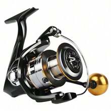 1pc Fishing Reel, Freshwater Fishing Reels, Ultra Smooth Powerful Saltwater Spinning Reel, 5.2:1 Gear Ratio Waterproof And Rustproof Large Db Spinning Reel - Black - View 5