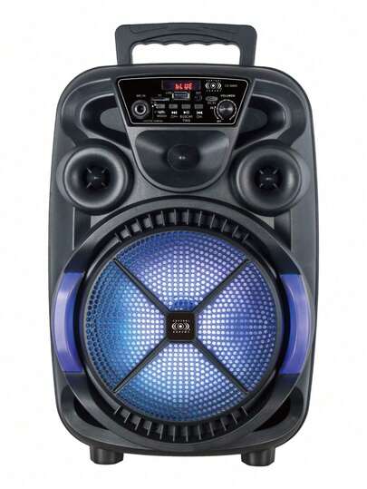 DTI Bocina Amplificada 8 Pulgadas Bluetooth Tws Usb Radio Fm Color Negro