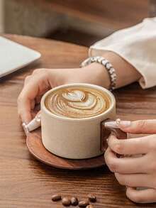 1 Set Of 250ml/8.45oz Ceramic Coffee Mugs, Handmade Retro Style Cups, Terracotta Color, Round/Square Handle, Straight Cylinder Shape, Suitable For Water, Home & Office Use, All Seasons