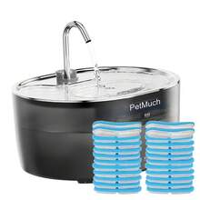 PetMuch Cat Water Fountain: 108oz/3.2L Cat Fountain Super Silent Pet Drinking Dispenser Inside - Black - View 12