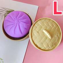 1/2pcs Dumpling Squishy Fidget Toy, Dumpling Stress Ball Steamed Stuffed Bun Squeezing Stress Relief Toy, Dough Balls Squishy Dumpling Fidget Sensory Decompression Toy White Squishy Bun Adult Gift