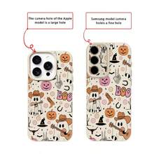 1pc TPU Material Cute Halloween Western Style Ghost Guitar Pattern Phone Case Suitable For IPhone/ Phones