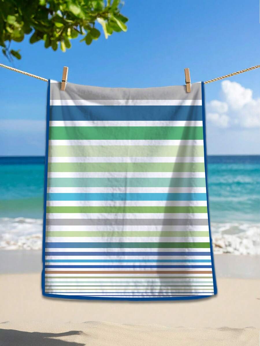 Microfiber Beach Towel – 75x150 Cm – Lightweight, Absorbent & Quick-Drying Summer Towel – Made In Turkey - Beige - View 1