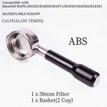 58 毫米无底手柄，适用于 Calphalon Temp IQ/Barsetto 浓缩咖啡机，3 个 58 毫米手柄，含滤网篮，手柄不锈钢替换部件 - 彩色 - 查看 11