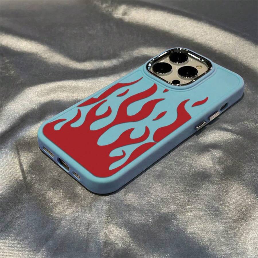 Flame Pattern Multicolor Phone Case Hard Shell Dropproof Cover For 11/12/13/14/15/16 Pro MAX X/XR/XS - J7-bRLXLDDXK140J7 - View 1