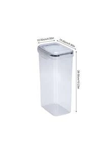 2pcs/4pcs Cereal Storage Container Set, Lid Can Be Opened, 0.8L/1.4L/1.6L/2.0L/2.5L Grain Rice Bucket, Food Divider, Plastic Grain Storage Container With Labels And Pen (Can Be Purchased Separately) - Clear - View 9