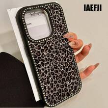 A Shiny Leopard Print Flip Case With Diamonds For IPhone 17promax/17air 16 Pro Max, 16, 15 Pro, 14, 14 Plus, 14 Pro Max, 13, 13 Pro, 12 Pro And 11 Pro Max Models. Designed To Resist Drops And Stains, This Soft Case Is Perfect For Men And Women With Elegant Diamond Trim. - 粉紅色 - 查看 3