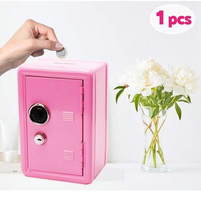 Mini caja de efectivo de metal con Cerradura y Ranura para Monedas Deposit Box Office  School Supplies Office Furniture  Accessories Office Supplie