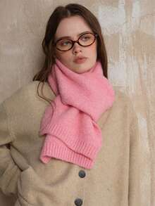 1 szt. damski szalik z mieszanki wełny w jednolitym kolorze, dzianinowy, swobodny i uroczy, miękki i przytulny, wysokiej jakości, odpowiedni na wyjścia, do codziennego dojazdu do pracy jesienią/zimą. Damskie szaliki zimowe