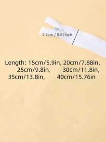 10pcs Mixed Black & White Nylon Invisible Zippers, Perfect For Sewing, Clothing, Small Bags, And Craft Projects - Multicolor - View 3