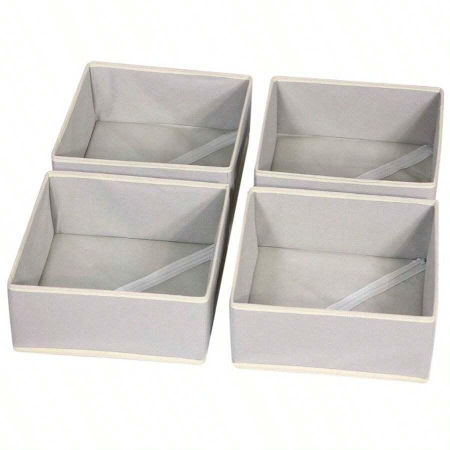 1/4 Packs Foldable Cloth Storage Box Closet Dresser Drawer Organizer Fabric Baskets Bins Containers Divider For Clothes Underwear Bras Socks Clothing