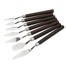7Pcs Stainless Steel Art Oil Painting Knife Set Stationery Drawing Tools Artist Spatula - Nhiều màu - Xem 8