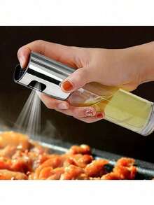 1 bình xịt dầu ô liu bằng thủy tinh tái sử dụng, bình phun sương mịn bằng thép không gỉ, thích hợp cho nấu ăn, làm bánh, trộn salad, bình xịt thực phẩm tiện dụng, phủ đều, dễ vệ sinh và đổ đầy lại, lựa chọn lý tưởng cho nấu ăn lành mạnh, thiết kế chống rò rỉ, kiểm soát lượng dầu hoàn hảo. - Nhiều màu - Xem 5