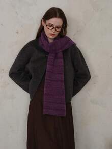 1pc Women's Asymmetric Wool Blend Scarf, & Unique, Suitable For Outings, Commuting, Autumn/Winter