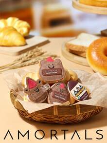 Amortals X TUNEE GOODS 5个装面包系列迷你拇指化妆海绵粉扑，可爱小熊造型，干湿两用，适合初学者、化妆师、可爱女孩、女朋友，情人节、圣诞节、万圣节、感恩节、毕业典礼、生日、Y2K 等节日礼物，时尚女性品牌化妆品，美容派对、海滩、旅行、露营、学校、庆祝活动、装饰礼品、玫瑰女孩角色扮演，高品质化妆氛围，价格实惠，圣诞礼物，化妆品，化妆工具，平价好物，礼物，女士礼物，圣诞礼物，赠品，平价好物，旅行必备 - 咖啡棕 - 查看 10