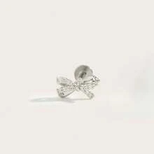 1 件优雅不锈钢钻石蝴蝶结耳钉，适合女士日常佩戴 - 蝴蝶結 - 查看 8