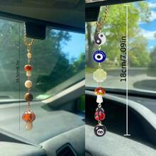 Car Hanging Decoration Rearview Mirror Hanging Decoration Devil's Eye Lucky Clover Gift Ladybug - Double Mushroom - View 3